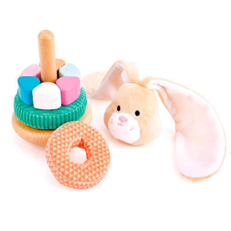 JEU D'ANNEAUX À EMPILER HAPE BUNNY STACKER