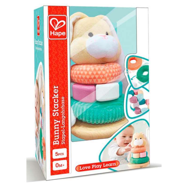 JEU D'ANNEAUX À EMPILER HAPE BUNNY STACKER