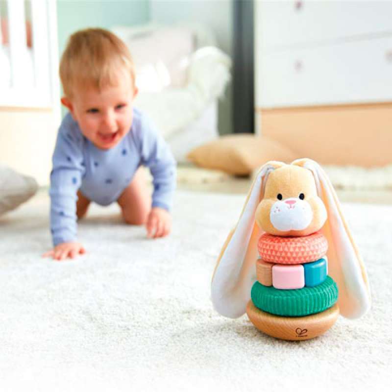 JEU D'ANNEAUX À EMPILER HAPE BUNNY STACKER