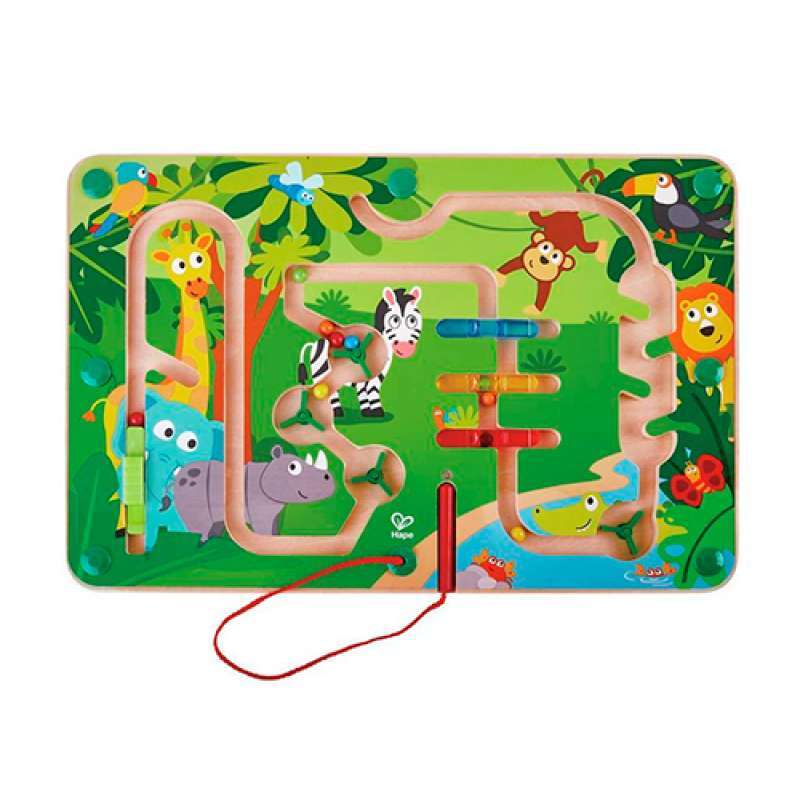 LABYRINTHE MAGNÉTIQUE HAPE ANIMAUX  DE LA JUNGLE
