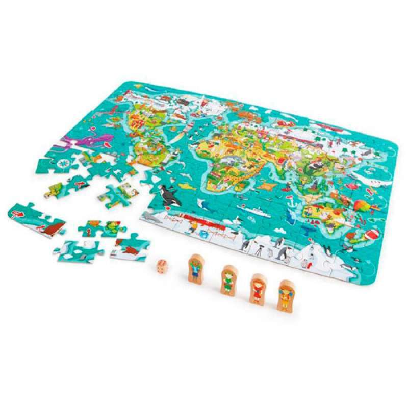 PUZZLE ET JEU HAPE MAPAMUNDI 2 EN 1